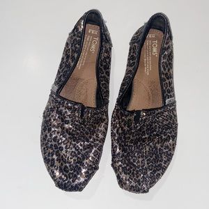TOMS leopard sequence shoes